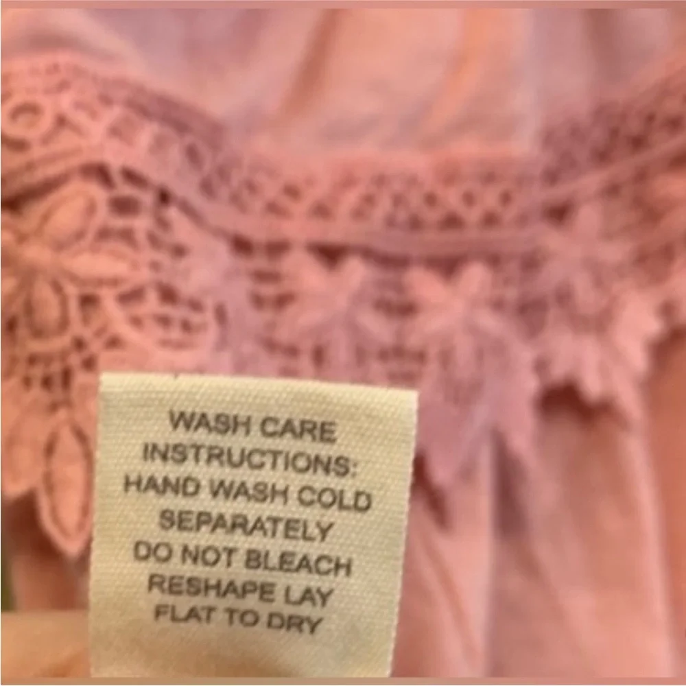 Women’s Pink / Mauve / Blush / Rose Peasant Off The Shoulder Top - Size Medium - Picture 15 of 15